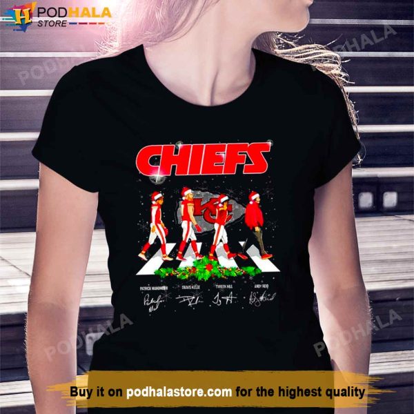 Kansas City Chiefs Players Abbey Road Signatures Christmas T-Shirt