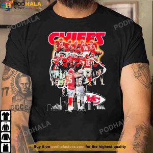 Kansas City Chiefs Shirt Legend Patrick Mahomes And Len Dawson Signatures Tee