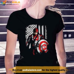 Kansas City Chiefs TShirt Captain American Marvel Superhero Avenger TShirt