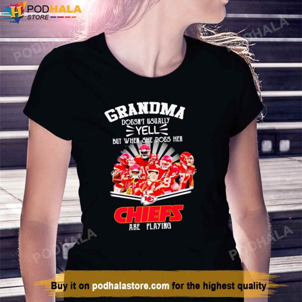 Kansas City Chiefs Shirt, Gift For Grandma Who Love KC Chiefs Football