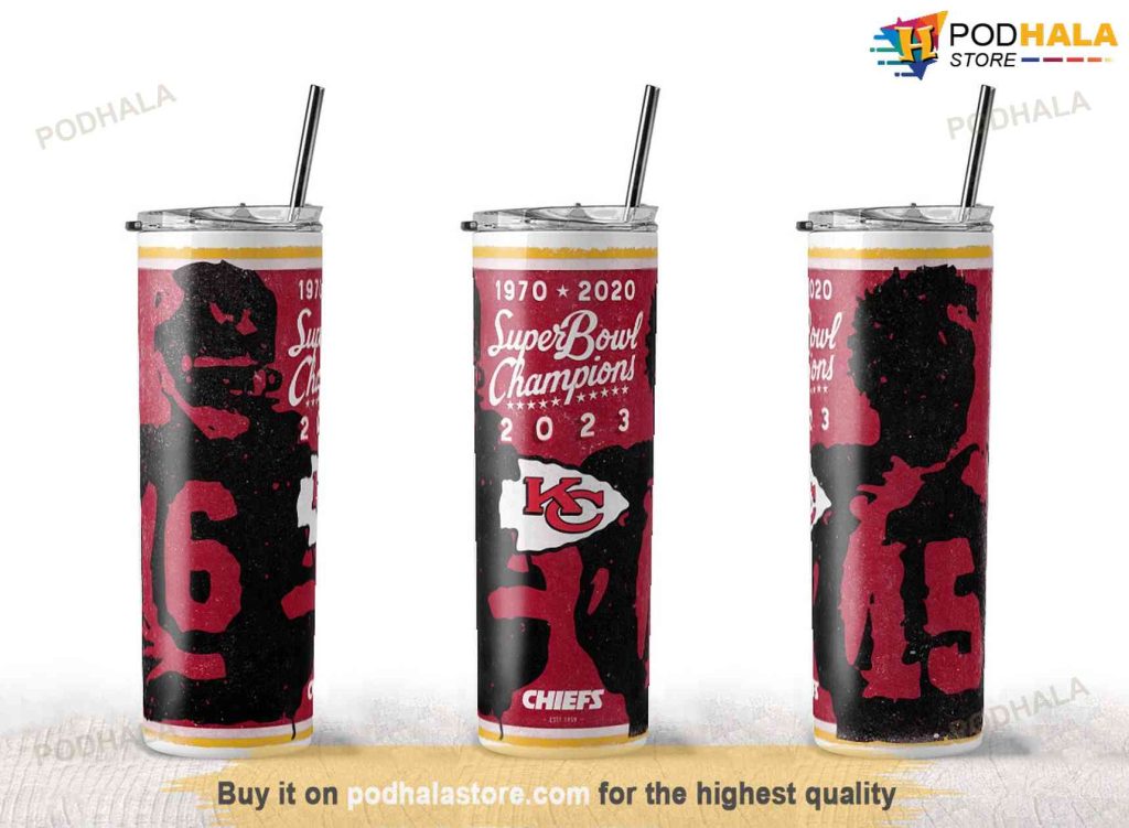 Kansas City Chiefs Tumbler 20oz, 2023 Super Bowl Champions