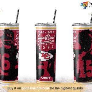 Kansas City Chiefs Tumbler 20oz, 2023 Super Bowl Champions