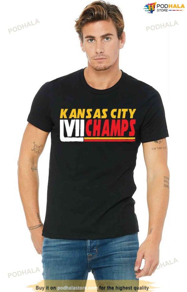 Kansas City LVII Champs Shirt, Kansas City Chiefs Super Bowl Gifts