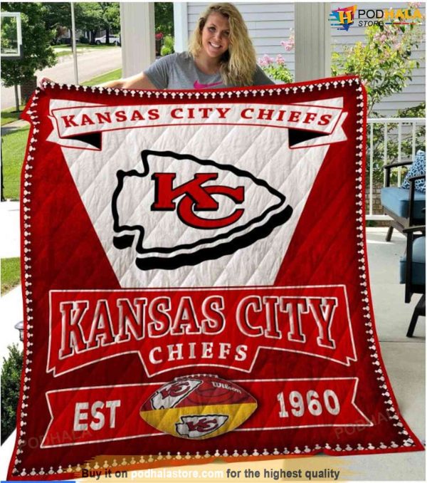 KC Chiefs EST 1960 Blanket – Football Team Kansas City Chiefs Blanket