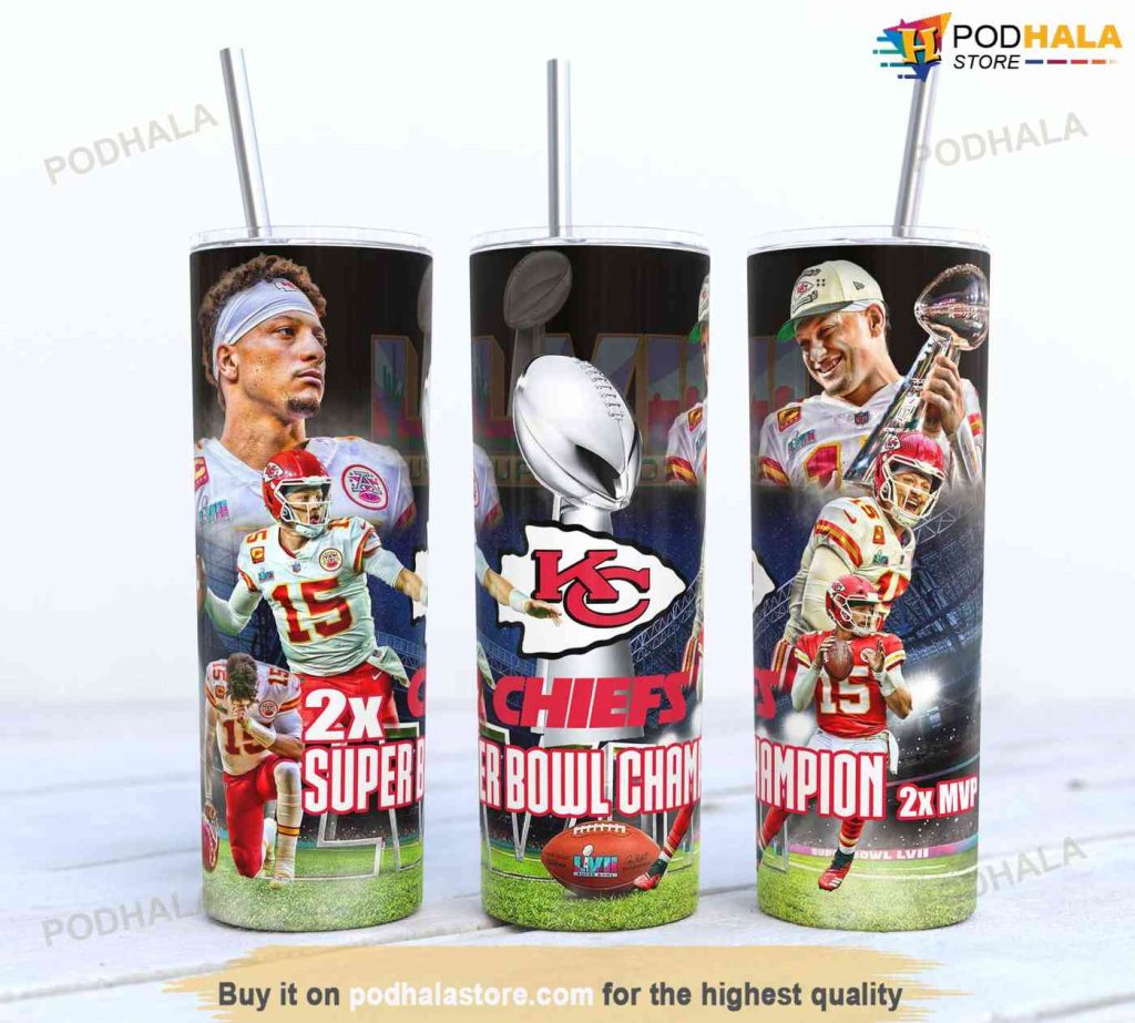 Kc Chiefs Football 20oz Skinny Tumbler