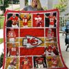 KC Chiefs Players Blanket, Football Collage Blanket, Football Team Quilt