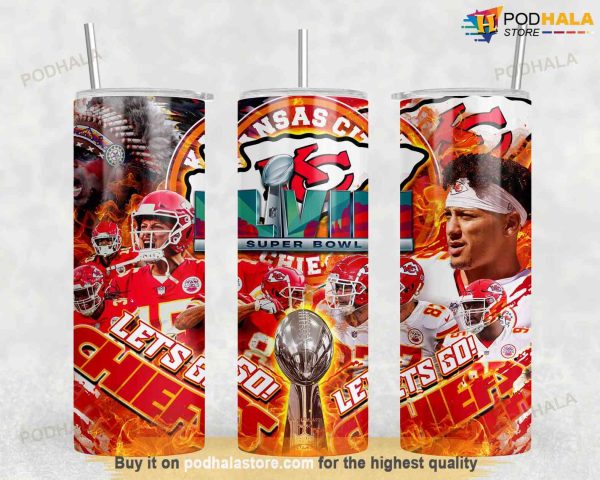 Kc Chiefs Super Bowl Champions 20 oz Tumbler, Football Gift For Fans
