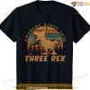 Kids Three Rex 3rd Birthday Gifts Third Dinosaur 3 Year Old T-shirt