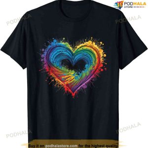 Kids Tie Dye Heart Valentines Day Graphic Girls Toddler Boys T-shirt