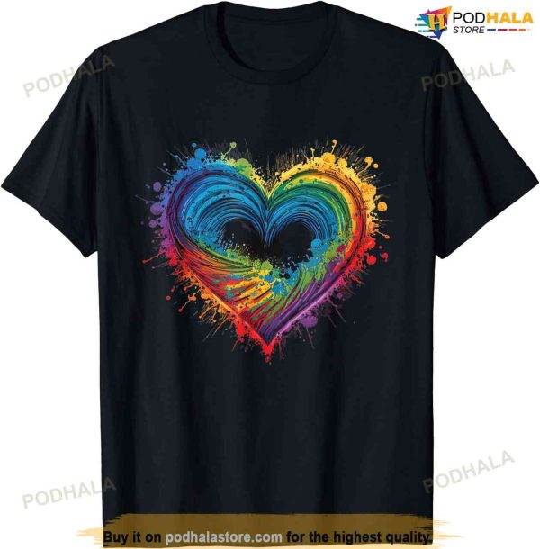 Kids Tie Dye Heart Valentines Day Graphic Girls Toddler Boys T-shirt
