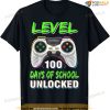 Level 100 Days Of School Unlocked Gamer Video Games Boys T-shirt