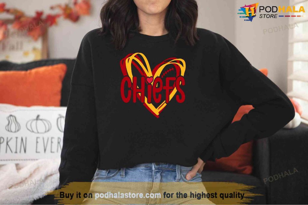 KC Chiefs Sweatshirt, KC Chiefs In My Heart Shirt, Kansas City Chiefs Gifts  - Bring Your Ideas, Thoughts And Imaginations Into Reality Today