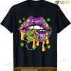 Mardi Gras Lips Queen Carnival Costume Purple & Gold Funny T-shirt