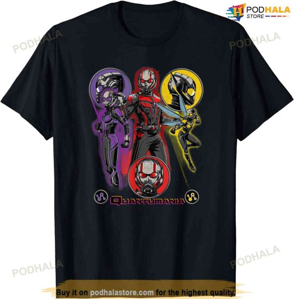 Marvel Ant-man And The Wasp Quantumania Hero Circle Panels T-shirt