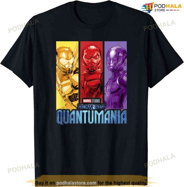 Marvel Ant-man And The Wasp Quantumania Hero Color Panels T-shirt