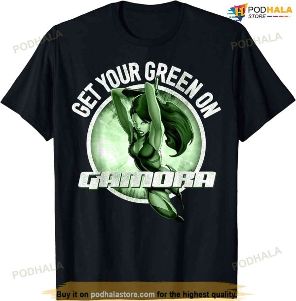 Marvel Gamora Green On St. Patrick’s Graphic T-shirt