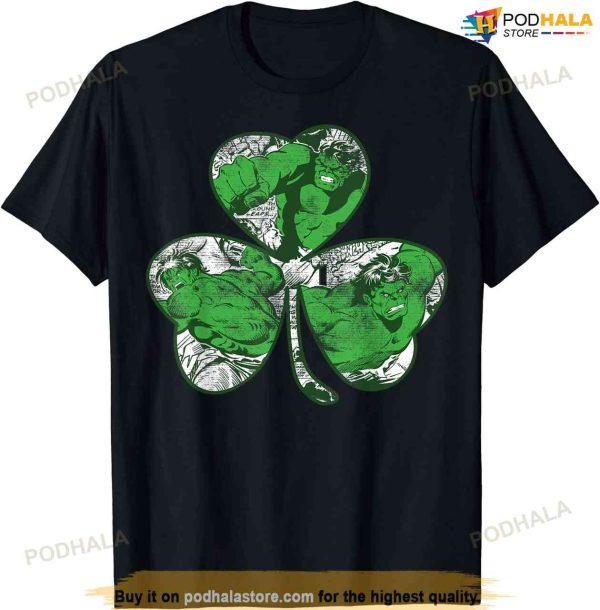 Marvel Hulk Vintage Comic Shamrock St. Patrick’s T-shirt