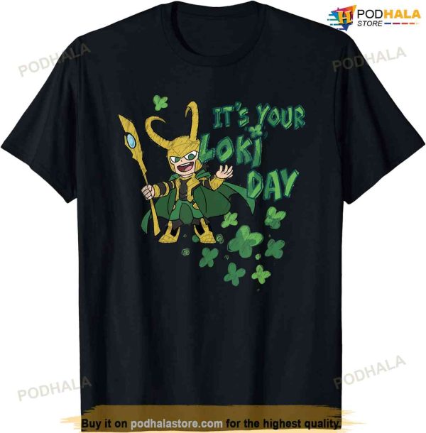Marvel Kawaii It’s Your Loki Day Shamrocks St. Patrick’s Day T-shirt