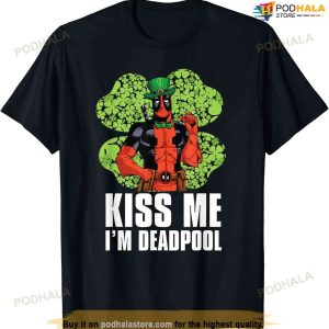 Marvel Kiss Me I'm Deadpool Shamrock St. Patrick's Day T-shirt