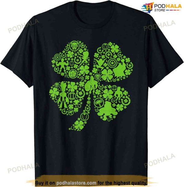Marvel Super Heroes Green Shamrock St. Patrick’s Day T-shirt