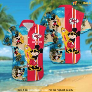 Mickey Custom Name Kansas City Chiefs Hawaiian Shirt 2