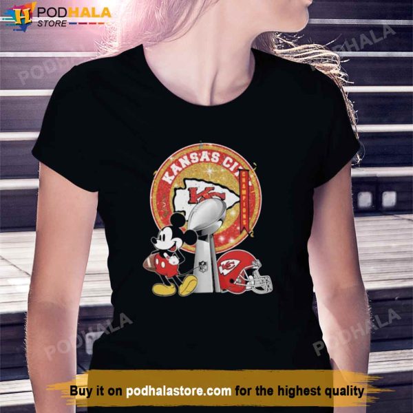 Mickey Mouse Kansas City Chiefs Shirt, Super Bowl Champions Football Tee
