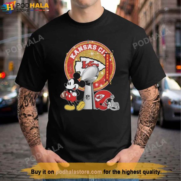 Mickey Mouse Kansas City Chiefs Shirt, Super Bowl Champions Football Tee