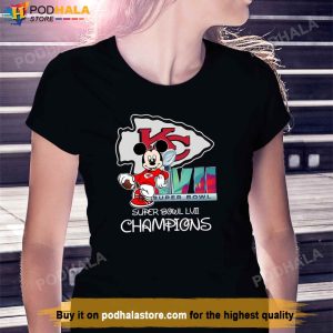 Mickey Mouse Kansas City Chiefs Super Bowl Lvii 2023 Champions TShirt