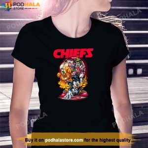 Mickey Mouse Pumpkin Halloween Vince Lombardi Trophy KC Chiefs TShirt