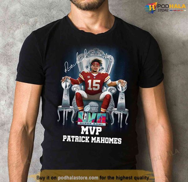 MVP Patrick Mahomes Shirt, Kansas City Chiefs 2023 Super Bowl LVII Shirt