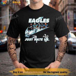 Top philadelphia Eagles Nike just hate us signatures shirt, hoodie