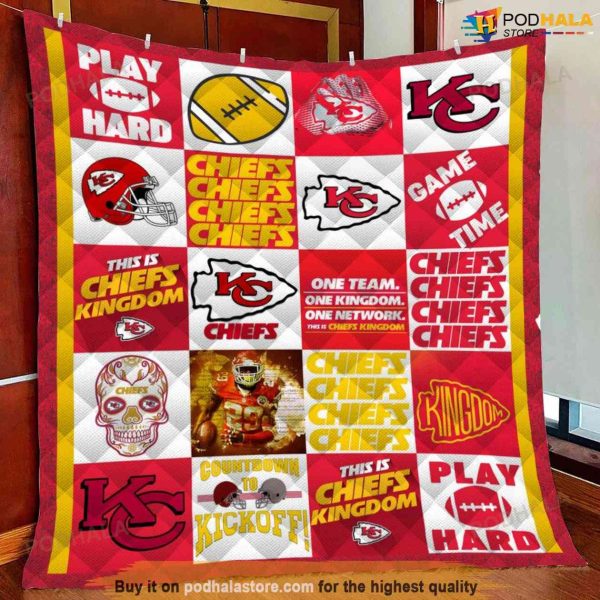 NFL Football Kansas City Chiefs Fleece Blanket Quilt Blanket Gift For Fans