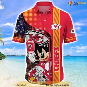 Nfl Football Kansas City Chiefs Hawaiian Shirt 3d Mickey Mouse 2