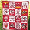 NFL Football My Team Kansas City Chiefs Quilt, Kc Chiefs Blanket