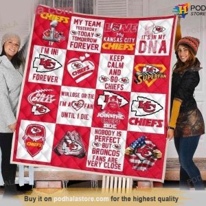 Nfl Football My Team Kansas City Chiefs Quilt Kc Chiefs Blanket 2