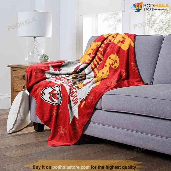 NFL Kansas City Chiefs Gnomie Fleece Blanket, KC Chiefs Gifts