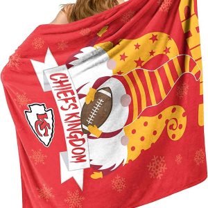 Nfl Kansas City Chiefs Gnomie Fleece Blanket Kc Chiefs Gifts 3