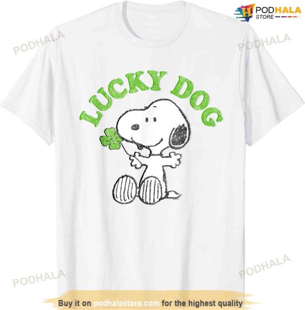 Peanuts Snoopy Lucky Dog Clover T-shirt