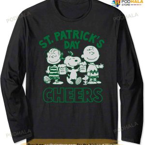 Peanuts Snoopy St Patrick's Charlie Brown Cheers Long Sleeve