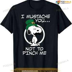 Peanuts Snoopy St. Patrick's Mustache Pinch Me T-shirt