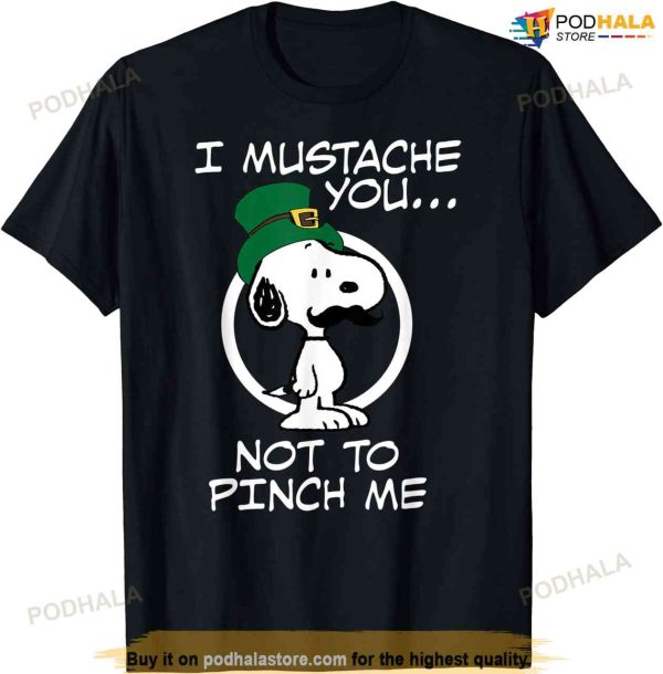 Peanuts Snoopy St. Patrick’s Mustache Pinch Me T-shirt