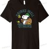 Peanuts St Patrick's Day Drinks Well With Others Premium T-shirt