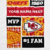 Personalized Kansas City Chiefs Blanket, Gift For Football Lovers