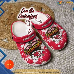 Personalized NFL Football Kansas City Chiefs Crocs Super Bowl 2