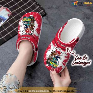 Personalized Name Kansas City Chiefs Crocs Horror Friends Movie Shoes 2