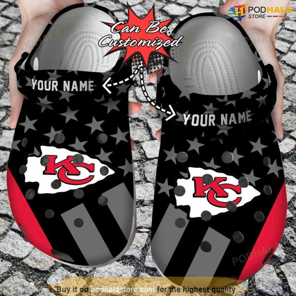 Personalized Name Kansas City Chiefs Crocs Star Flag Shoes
