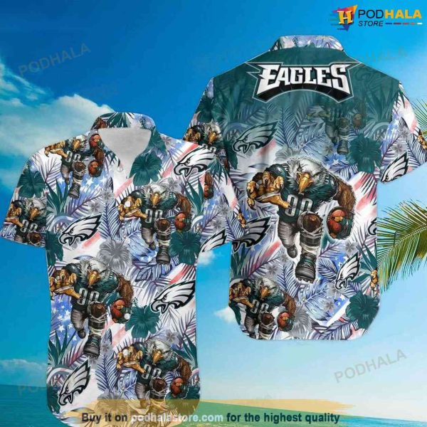 Philadelphia Eagles Hawaiian Shirt 3D, Eagles Super Bowl Gift For Fans