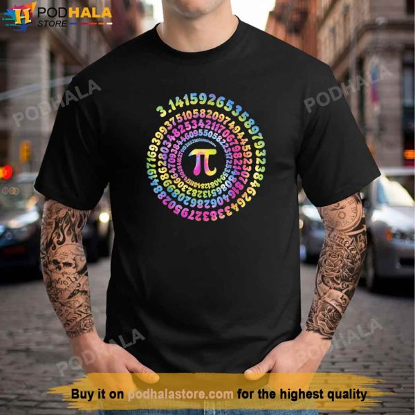 Pi Day Shirt Spiral Pi Tie Dye Numbers Math Tee Pi Day 3.14 Shirt
