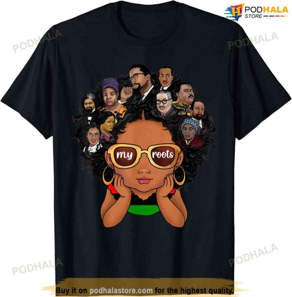 Proud Of My Roots Bhm Black Pride Black Melanin Girl Kids T-shirt