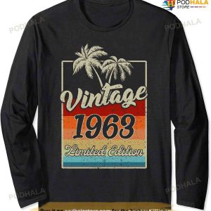 Retro 60 Year Old Vintage 1963 Limited Edition 60th Birthday Long Sleeve T-Shirt
